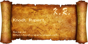 Knodt Rupert névjegykártya